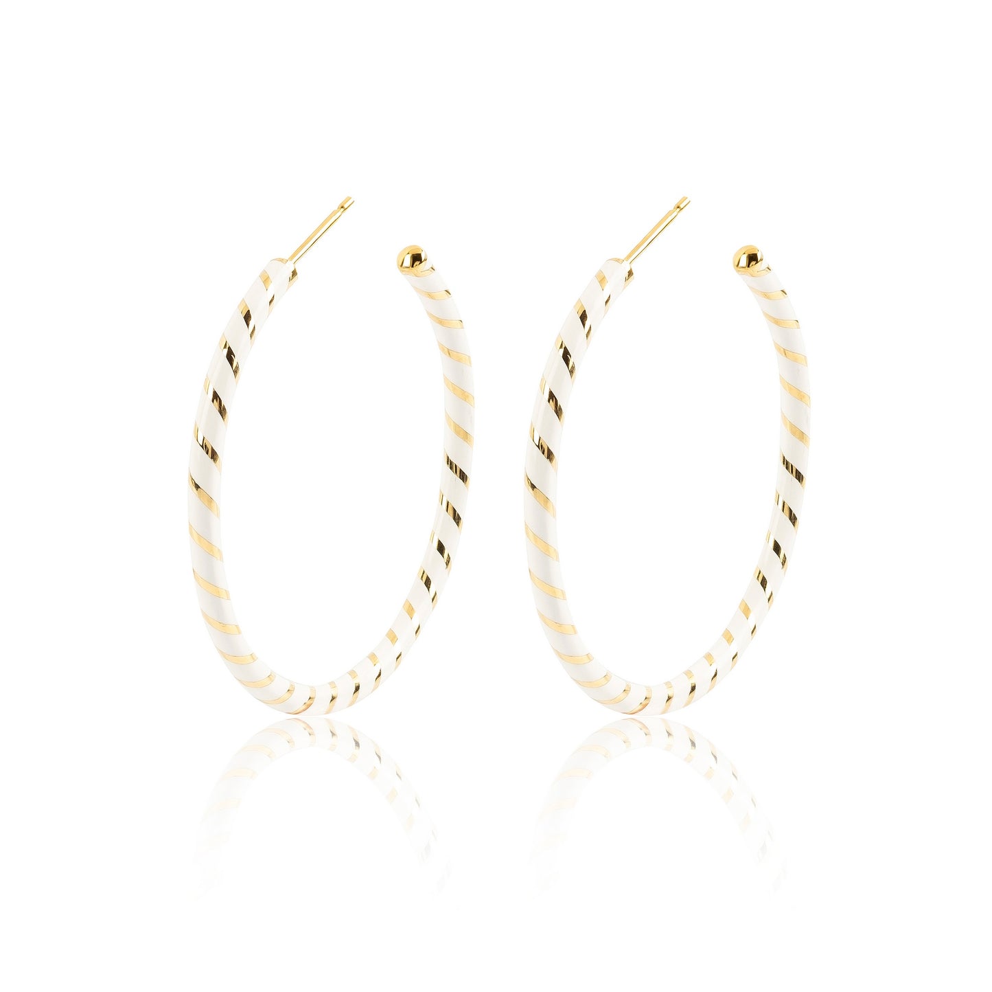 SPIRAL HOOPS WHITE