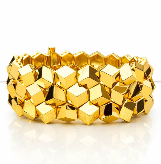 HONEYCOMB 18K YELLOW GOLD BRACELET