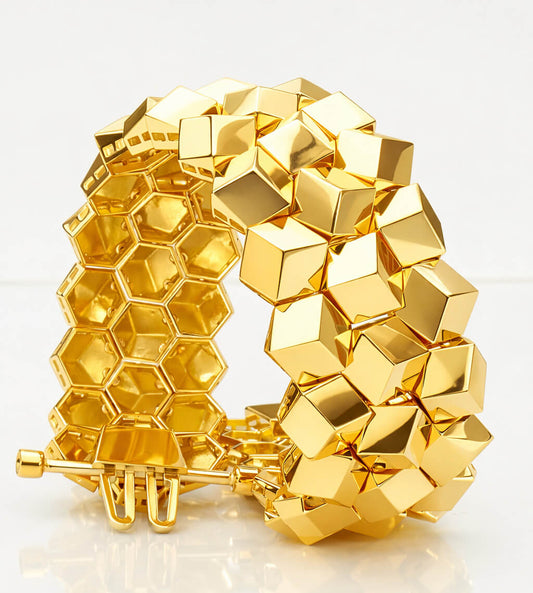 HONEYCOMB 18K YELLOW GOLD BRACELET