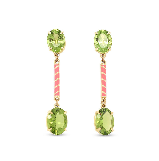 SPIRAL PERIDOT EARRINGS