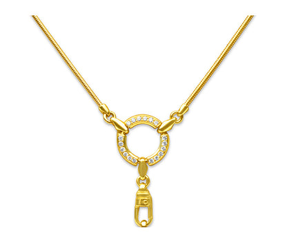 diamonds set in 18 carat yellow gold pendant holder necklace 